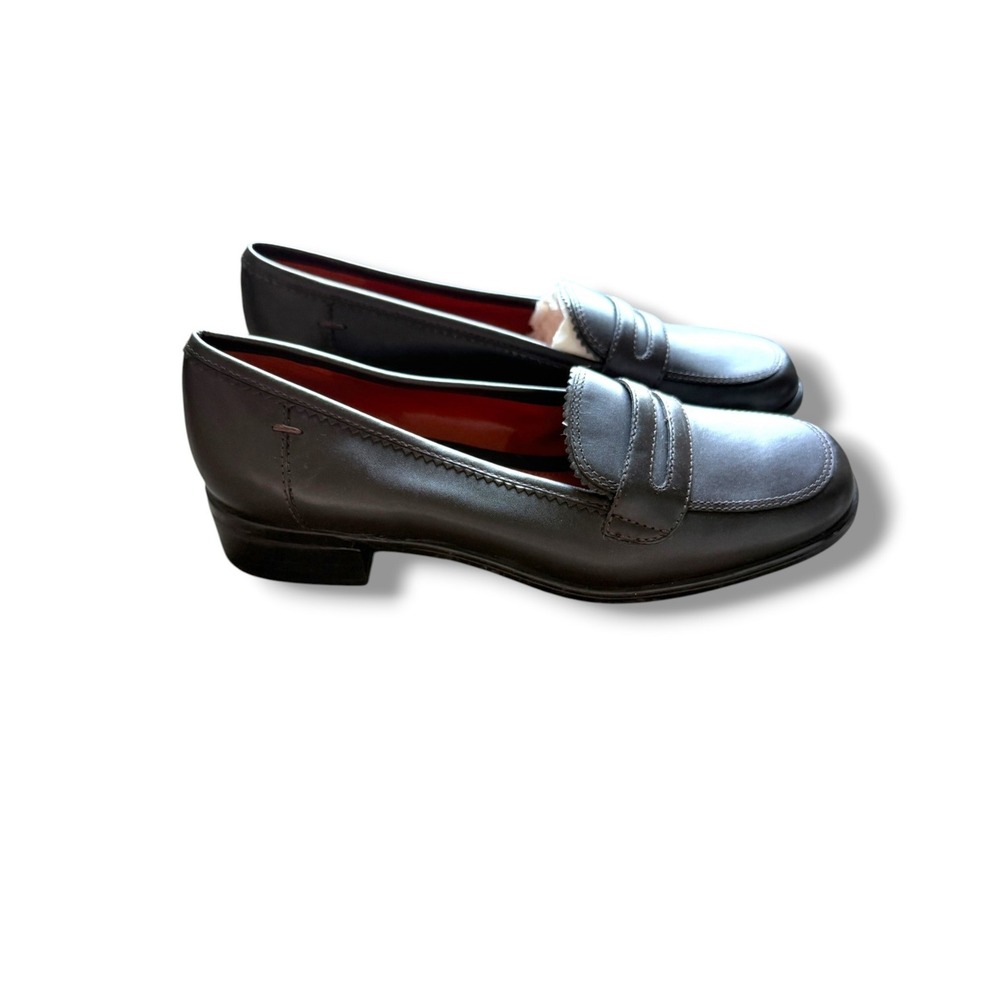 Tommy Hilfiger Penny Loafers Womens 6M Brown Leather Preppy Y2K TW13912